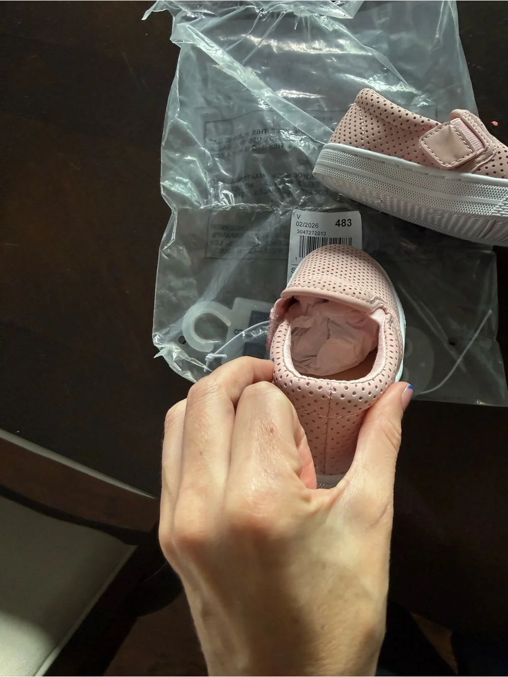 The Children's Place Pink Perforated Slip-On Moccasins